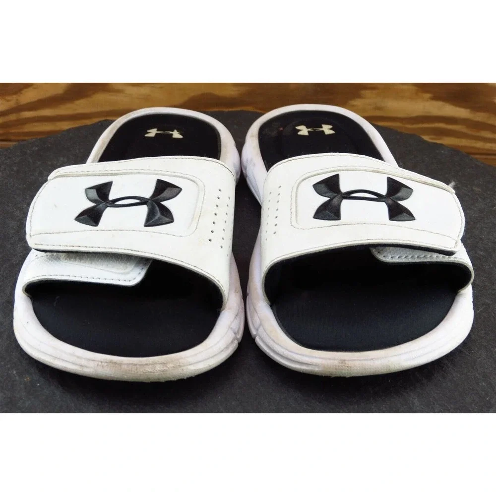 Under armour Youth Boys Shoes Sz 5 M White‎ Synthetic Slide